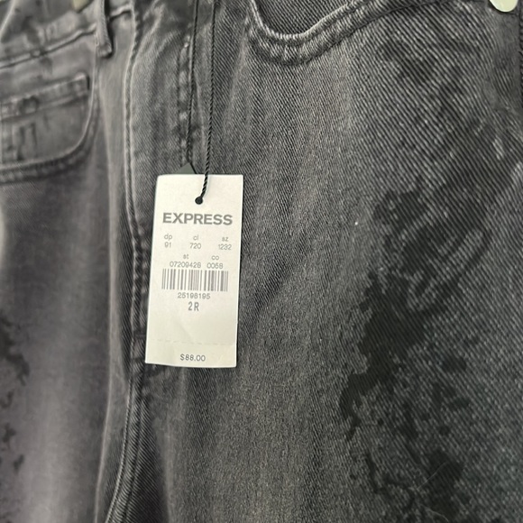 NWT Express Slim Ankle Straight Jeans Super High Rise Snakeprint Detail - Picture 4 of 5